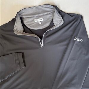 Peter Millar Golf Performance 1/4 Zip Pullover Charcoal Gray Mens Medium NWOT